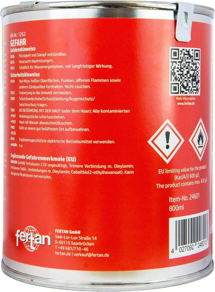 Fertan Ferpox 1-K Epoxy-Primer grau 800 ml Dose Produktbild 