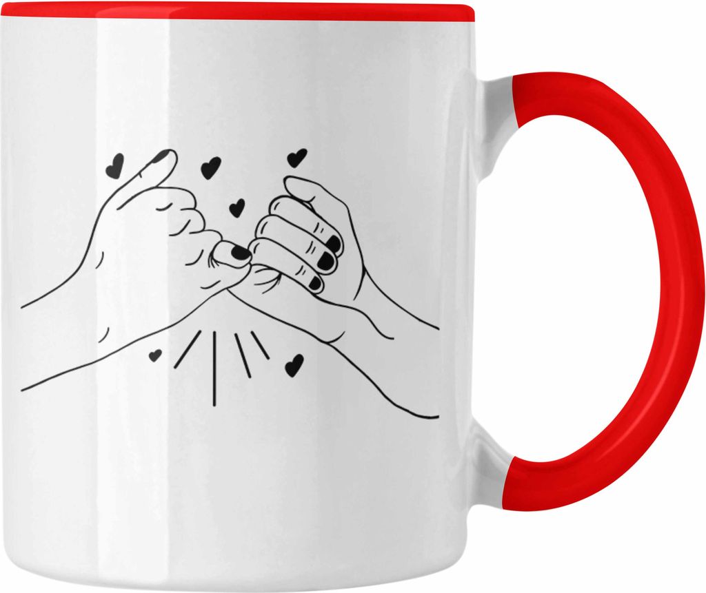 Trendation - Beste Freundin Tasse Geschenk BFF Kaffeetasse Best Friends Tassen Geschenkidee (Rot)