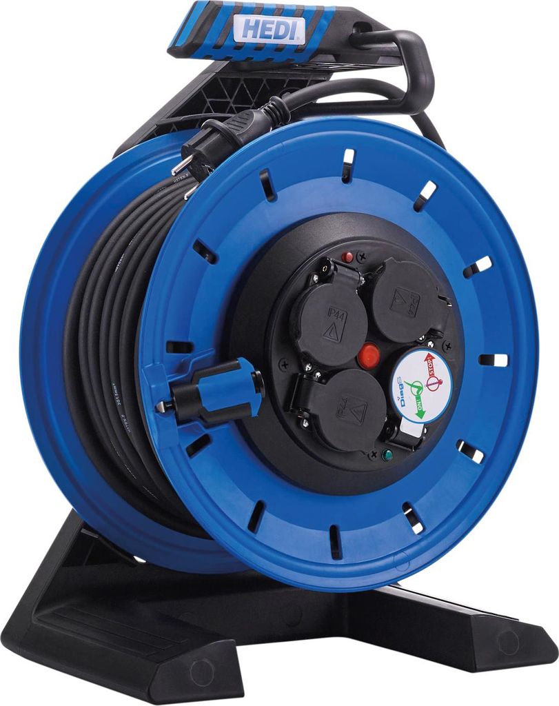 Hedi Vollkunststoff Kabeltrommel Generation 7 Champion 40m blau H07RN-F 3G2,5