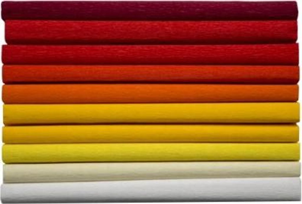 Krepppapier 25x200 cm 10 Rollen 8 warme Farben Happy Color Produktbild 