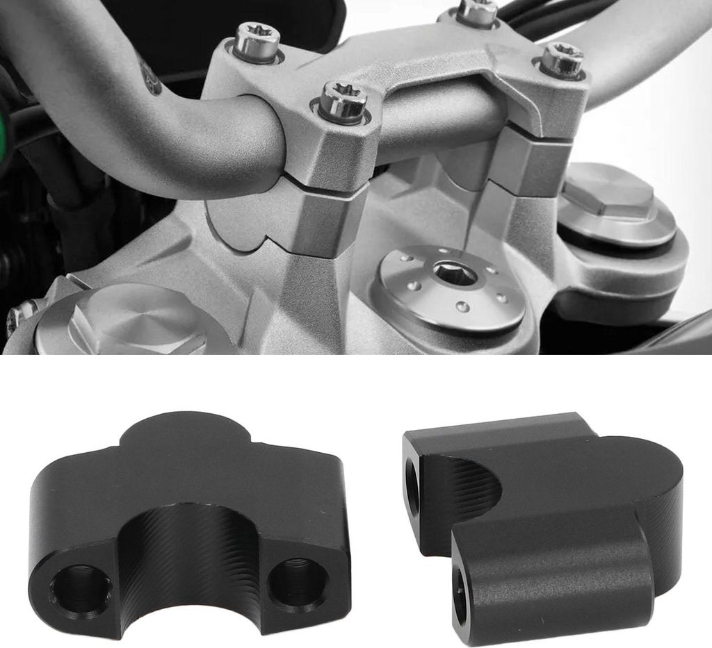 1 Paar 30 mm Motorrad-Lenker-Riser-Kit T6063-Aluminiumlegierung, eloxiert, reduziert Ermüdung beim Fahren für Eliminator 400 450 SE Z650RS