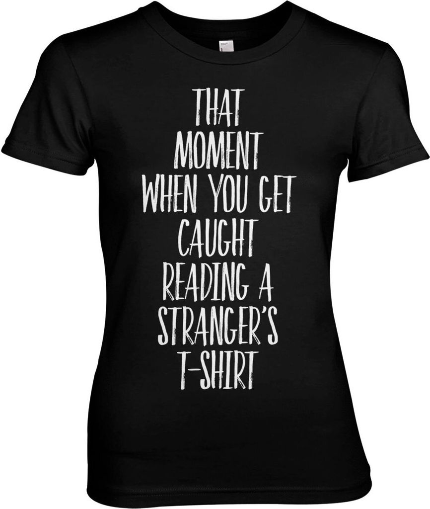 Reading A Strangers Girly Tee - Small - Black