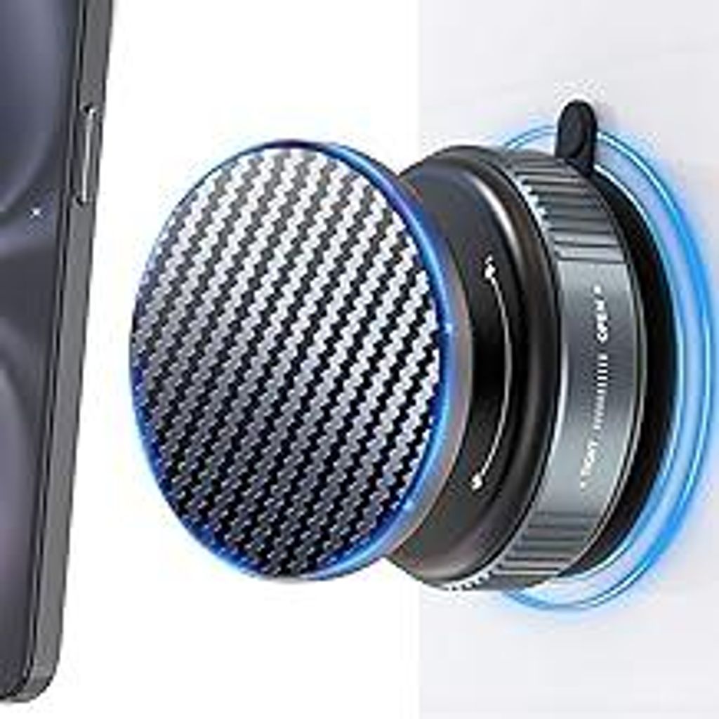 HomeMount Vakuum Magnet Handyhalterung, Saugnapf Handy Halter mit 360° Drehung, für iPhone 16/15/14/13/12 und Samsung, um auf glatten Oberfläche...