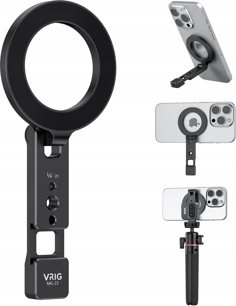 Fixation MagSafe Anti-Vibration pour Trépied avec Support Sabot 1/4