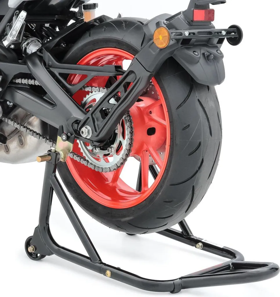 Supporto Ruota Posteriore ST Racing Nero | Essenziale Officina Moto