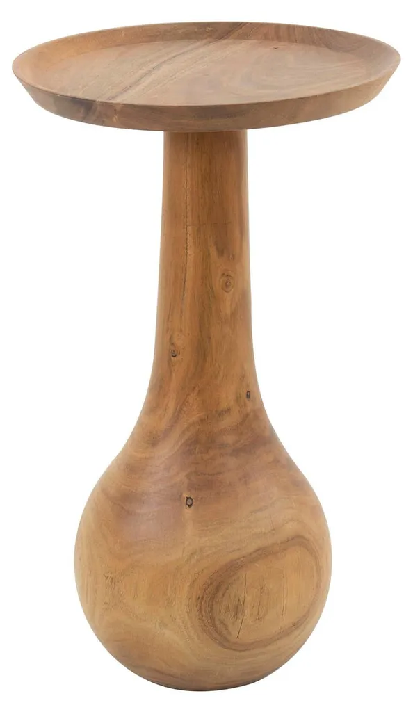 Meuble d'appoint gain de place en acacia marron pour petits salons