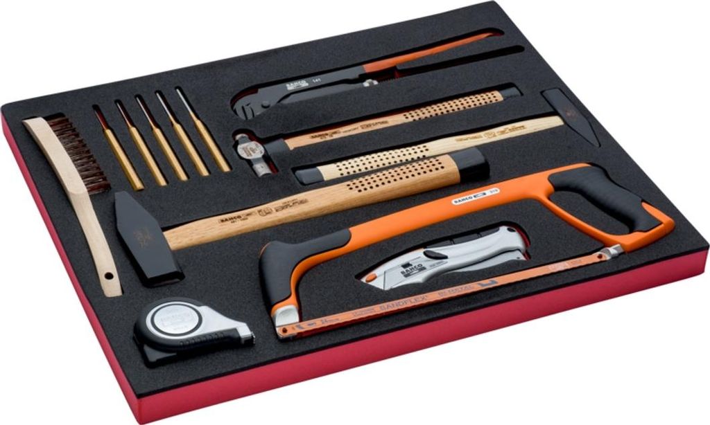 Bahco Fit&Go 3/3 Schaumstoffeinlage Schlag- und Messwerkzeugsatz - 13-tlg.