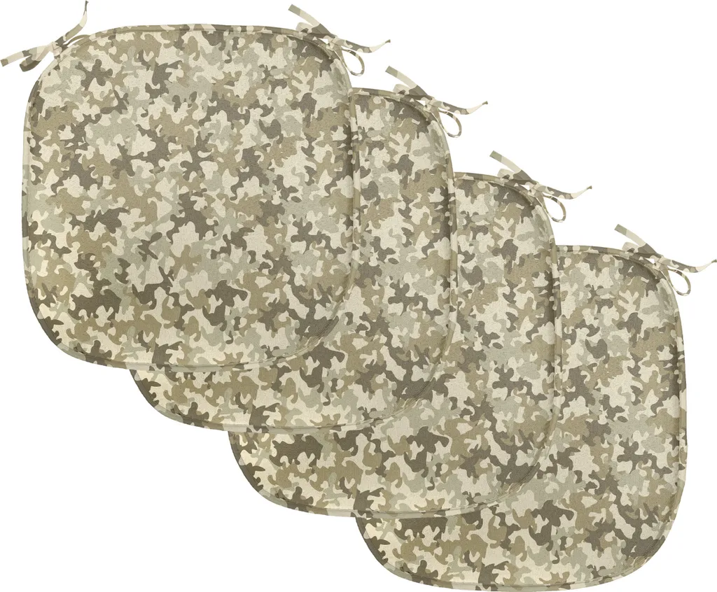 Galettes de Chaise Lavables et Imperméables 40x40 cm Lot de 4 Vert Olive