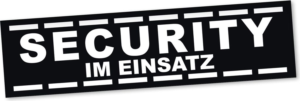 PantherPixel Security Im Einsatz Magnetschild Auto Sicherheitsdienst Magnetfolie Geschenkidee 20 x 5 cm REFLEKTIEREND