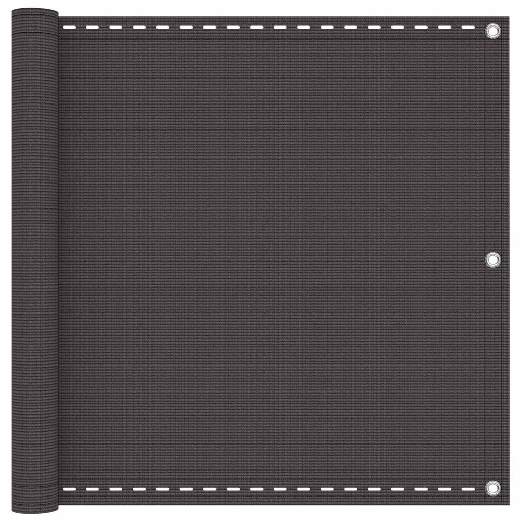 vidaXL Balkonsichtschutz Anthrazit 75 x 800 cm HDPE und Aluminium