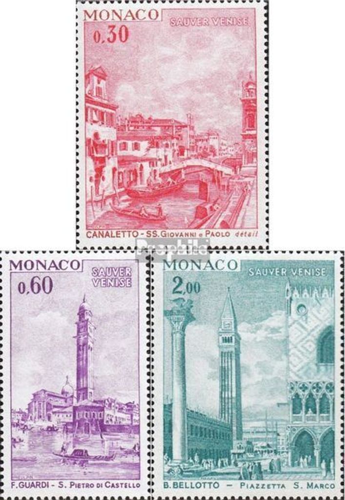 Briefmarken Monaco 1972 Mi 1042-1044 (kompl.Ausg.) gestempelt UNESCO