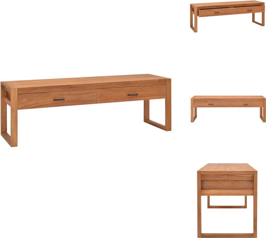vidaXL TV-Schrank 140x40x45 cm Teakholz - TV-Möbel