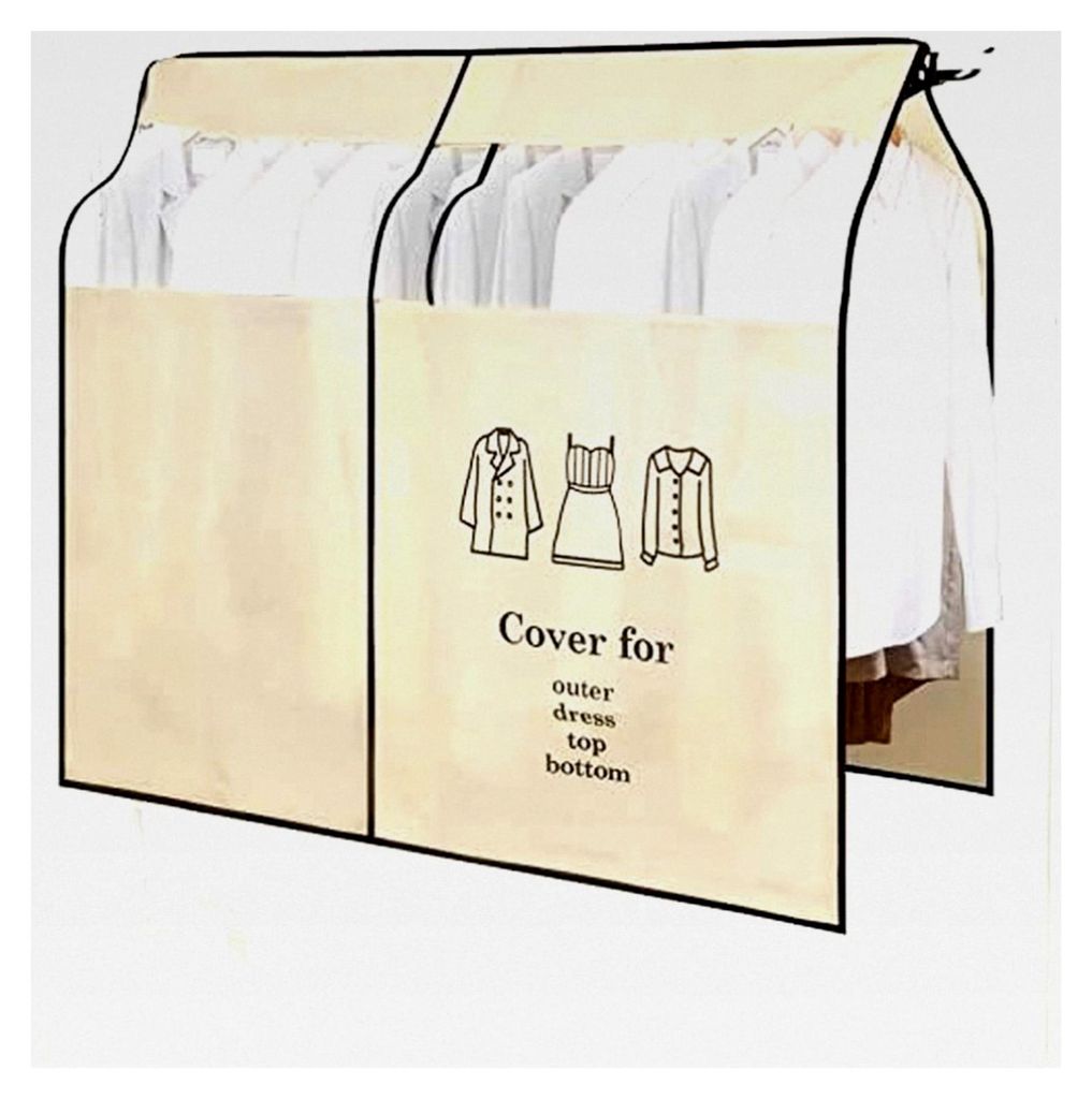 Staubschutz Kleiderschutzhülle, Atmungsaktiv 120 x 120 cm, Dickere Kleidersack Lang Staubdicht Schutz vor Feuchtigkeit Garderobenständer Kleidung...