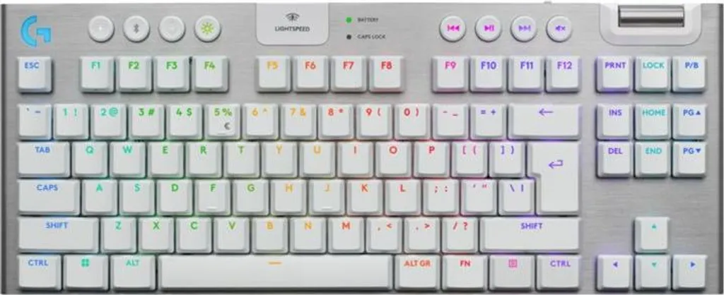 Clavier Gamer Logitech G G915 X LIGHTSPEED Bluetooth et Sans Fil Blanc