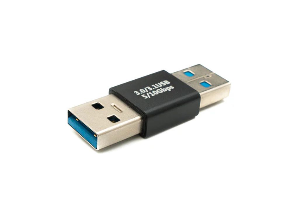 SYSTEM-S Adattatore USB 3.0 tipo A da spina a cavo nero Immagine del prodotto 