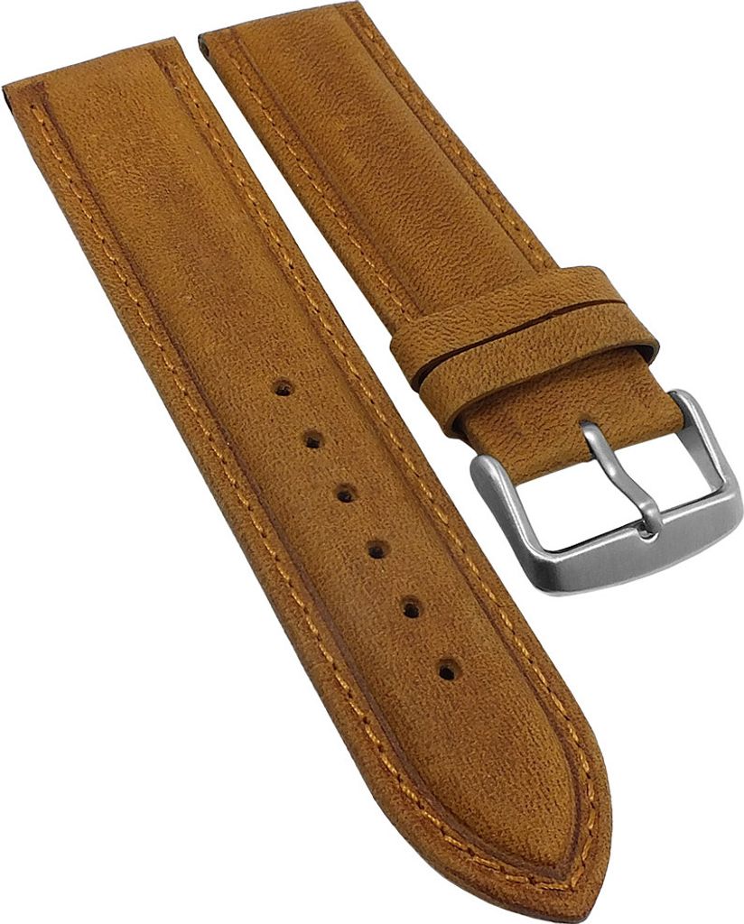 Minott > Uhrenarmband Leder honigbraun Vintage Look Produktbild 