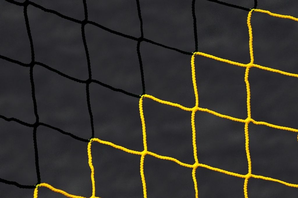 Fußballnetz 5 x 2 m GELB und SCHWARZ - Durchmesser: 4 mm - Produktbild 