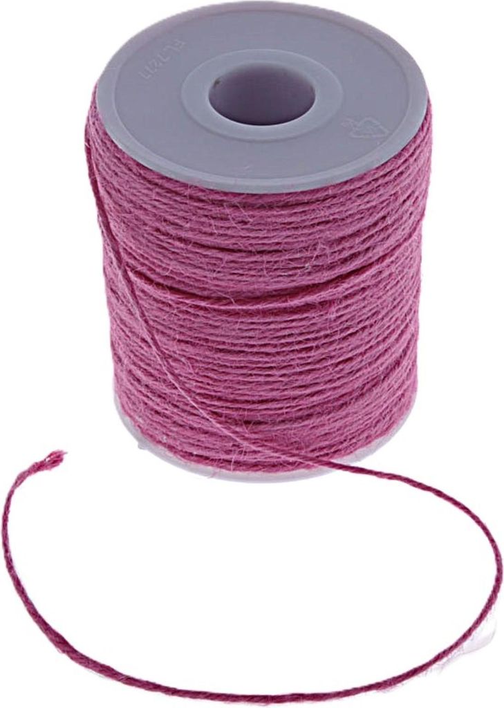 Jutekordel-2mm-100m-col.51-rosa-29004-2-100-51