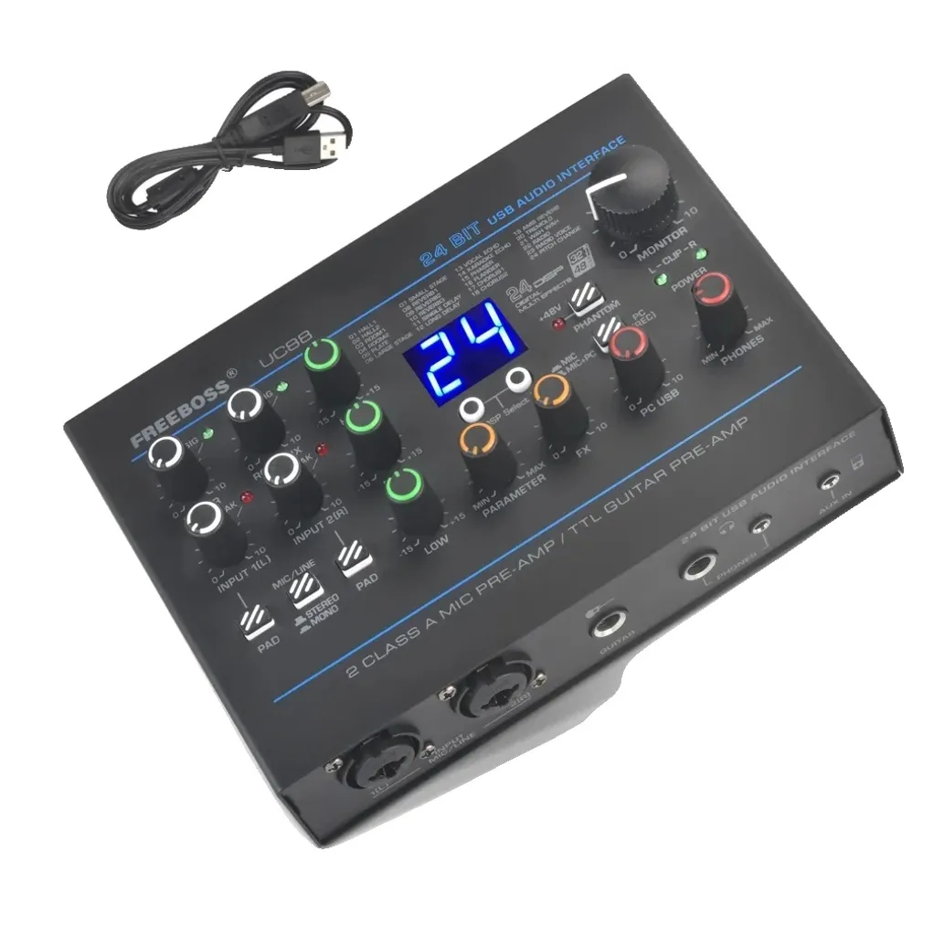 UC88 Interfaccia Audio 24-Bit: Scheda Professionale con 24 Effetti DSP