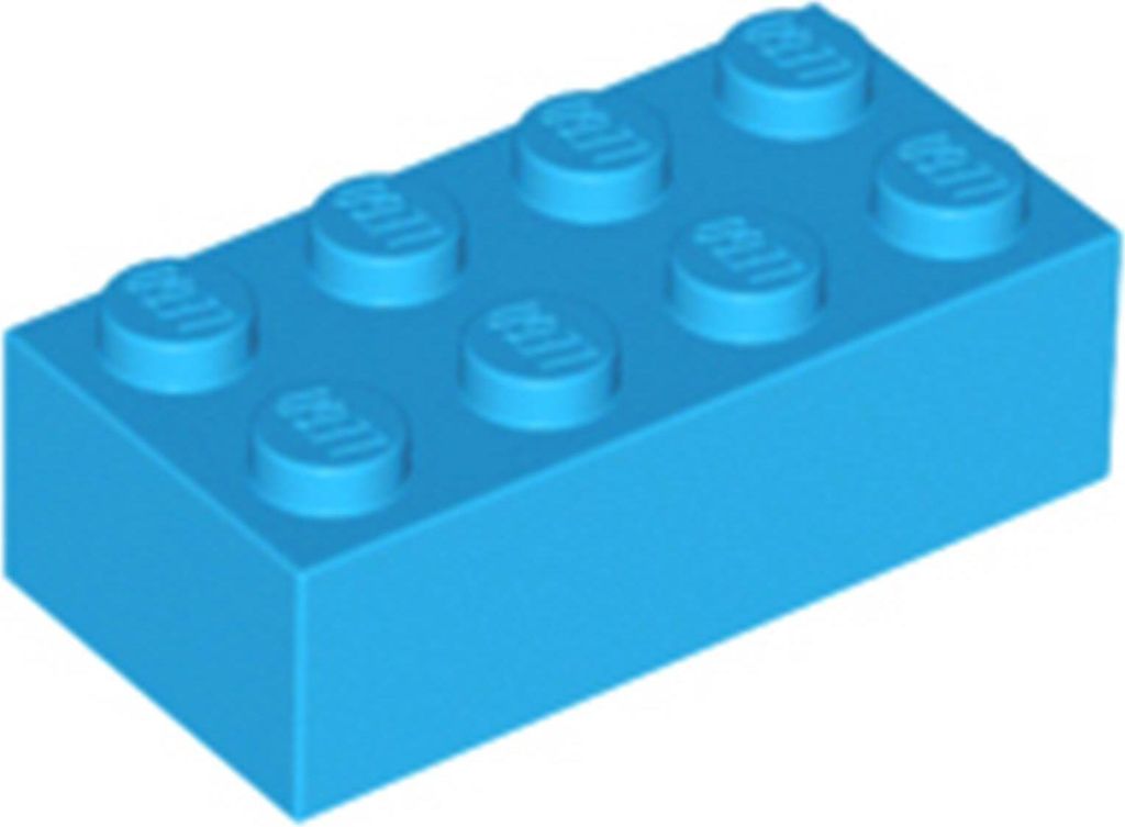 1 Stück LEGO, Teil Nr. 3001 in Dunkles Azurblau (Dark Produktbild 