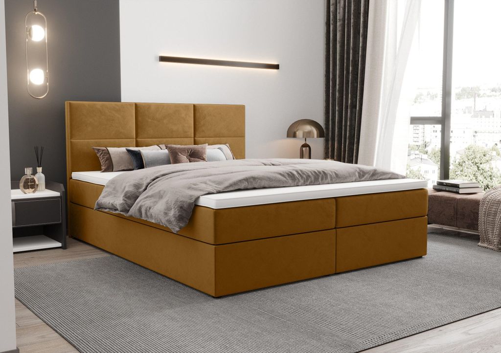 B&B Home Boxspringbett Mallorca 140x200 cm – mit Bettkasten