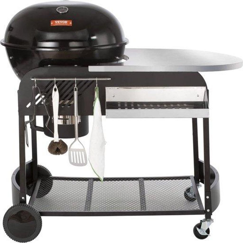 Charakteristisch Holzkohle-Grill - Verrijdbaar - 101 cm Höhe - 53 cm Grill - Emaillebeschichtung