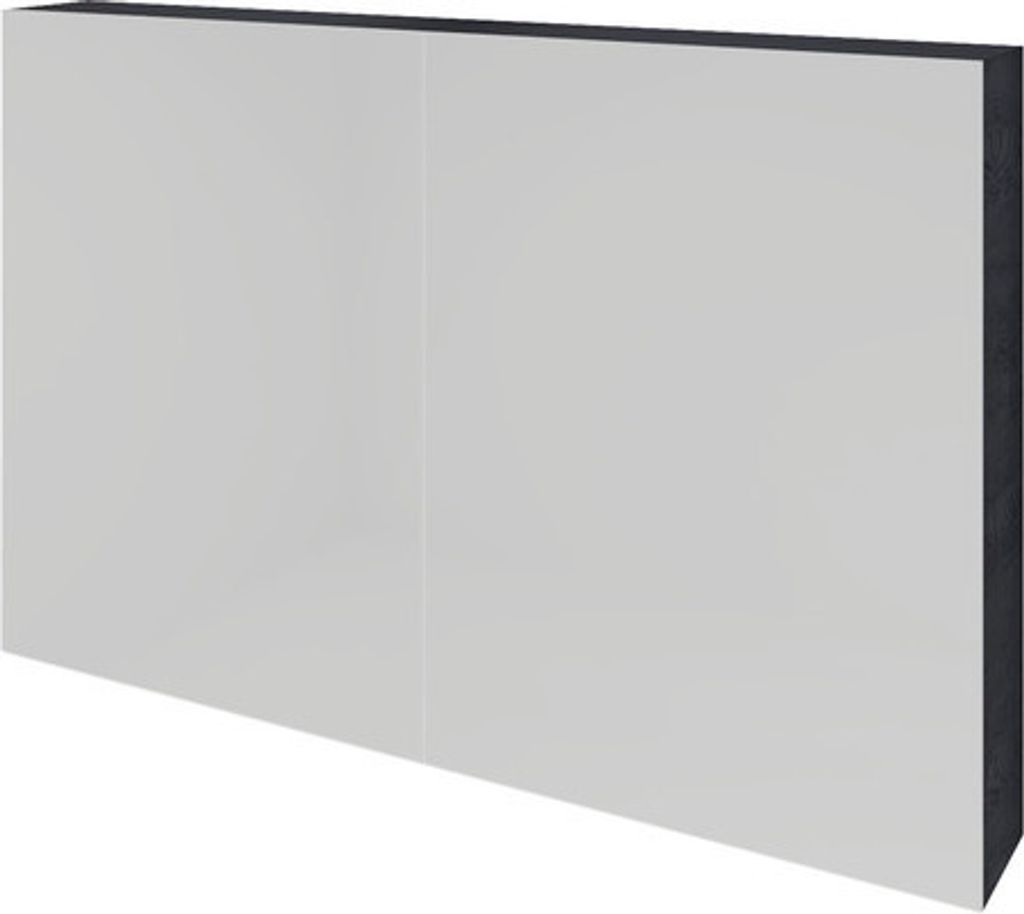 Spiegelschrank Sanox K-Line 100 x 13 x 70 cm black oak 2-türig