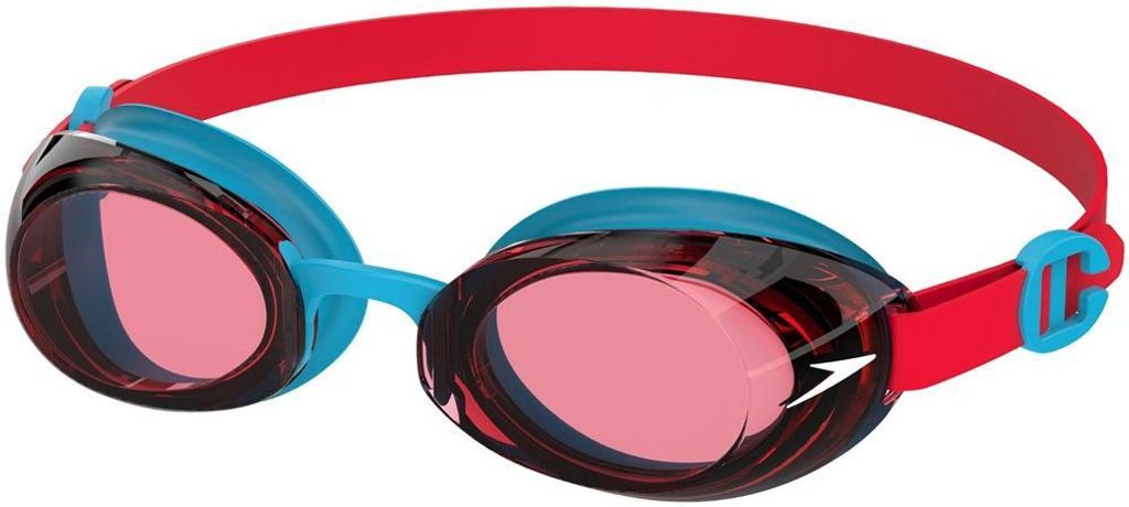 Speedo Schwimmbrille Jet 2.0 Junior blau-rot Silikon für Kinder