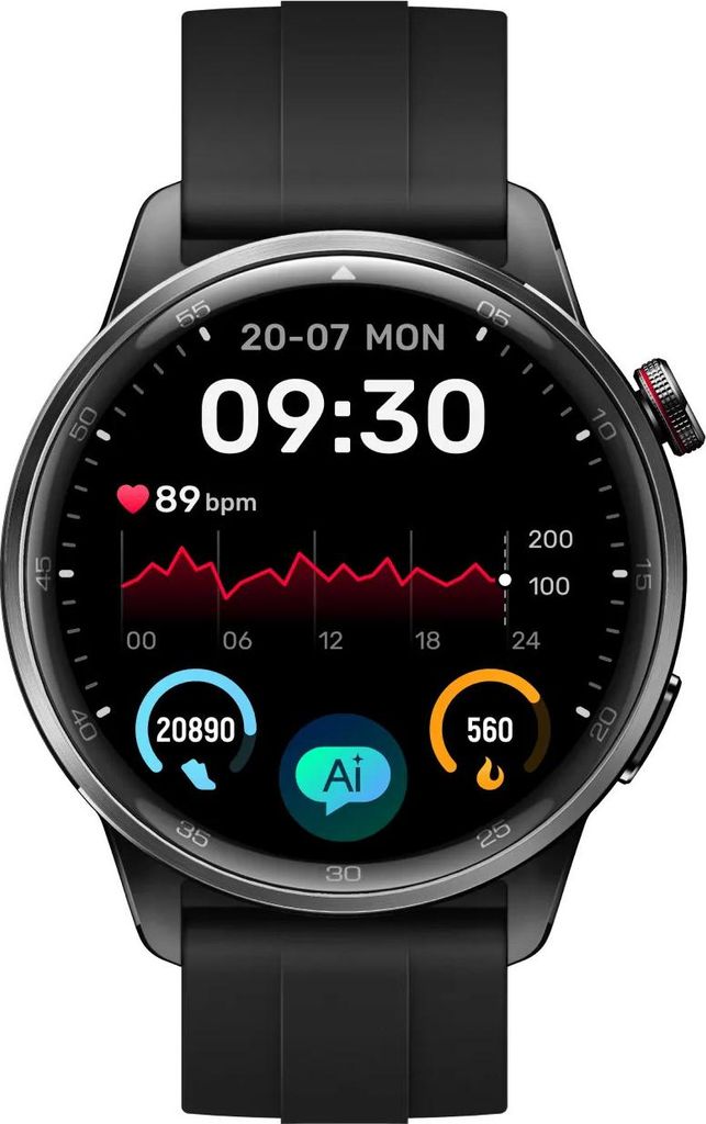REALME realme Watch S2 3,63 cm (1,43") AMOLED Digital 466 x 466 Pixel Touchscreen Schwarz