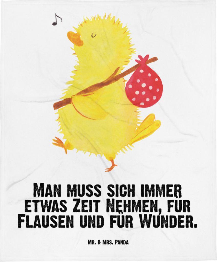 Mr. & Mrs. Panda Babydecke Küken Wander - Weiß - Geschenk, Kinderdecke, Ostern, Zeit, Erstlingsdecke, Frohe, Liebe Grüße, Ei, Fleecedecke, Schl...