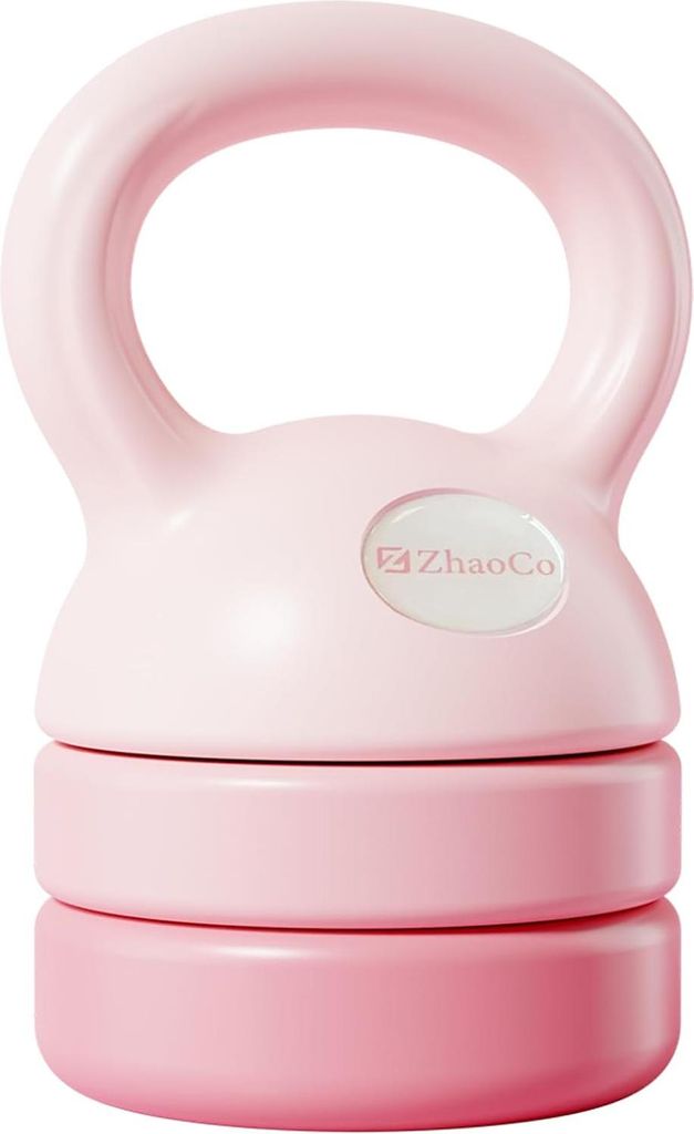 Verstellbare Kettlebell Gewichten 12 kg - Fitness für Frauen - Training des gesamten Körpers - Krafttraining zu Hause oder im Fitnessstudio - Hel...