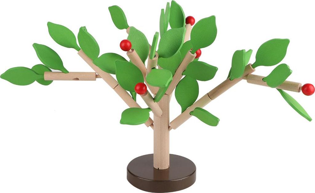 Holzbauklötze Baum Set DIY Puzzle 3D Holzspielzeug (Grünes Blatt)