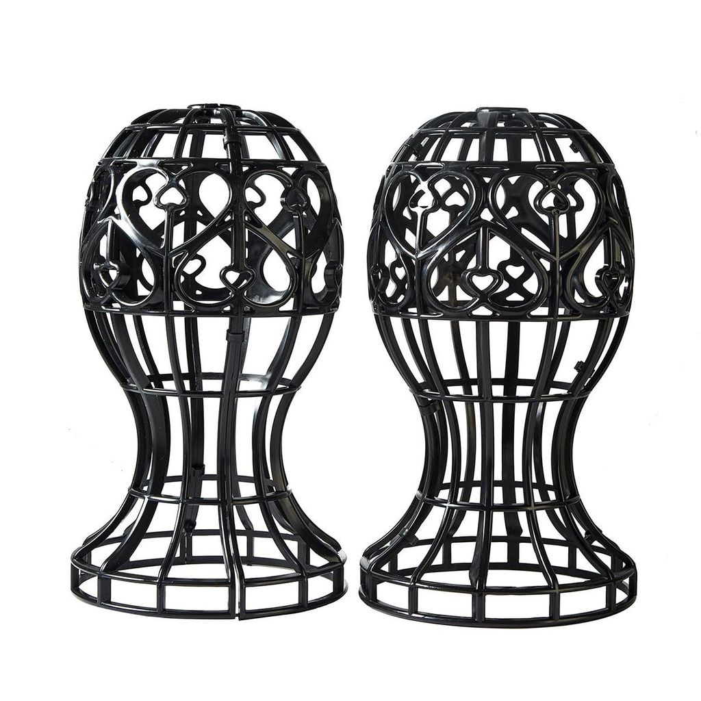 2er-Set Perückenständer aus Kunststoff ,hohles Kopfdesign, geeignet für große Echthaarperücken,langes oder kurzes Haar, ideal für Zuhause ode...