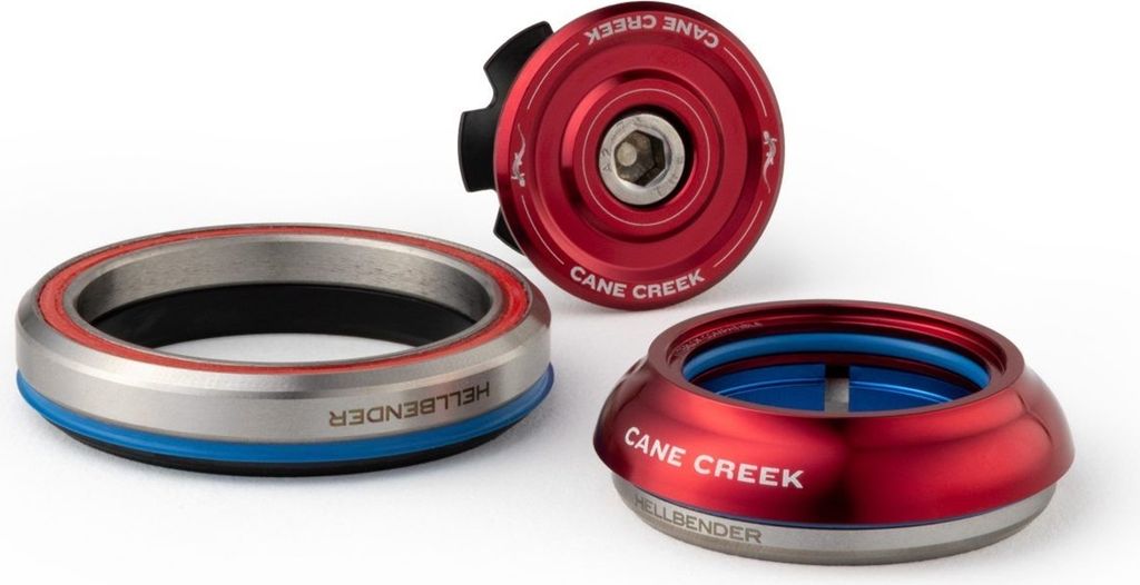 Cane Creek Hellbender 70 Tapered Steuersatz, 1 1/8"-1.5", IS41/28.6/H9 | IS52/40, short, red