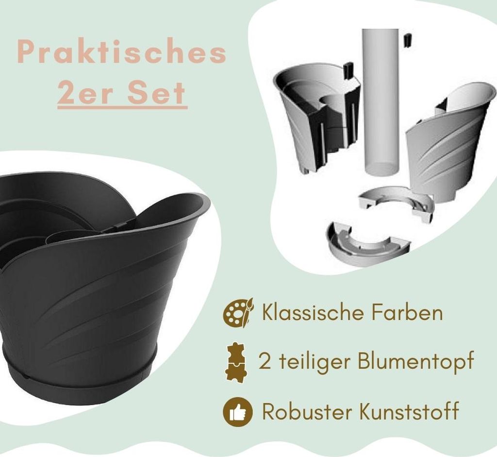 Blumentopf für Regenrohr Fallrohr Blumentopf Pflanzengefäß