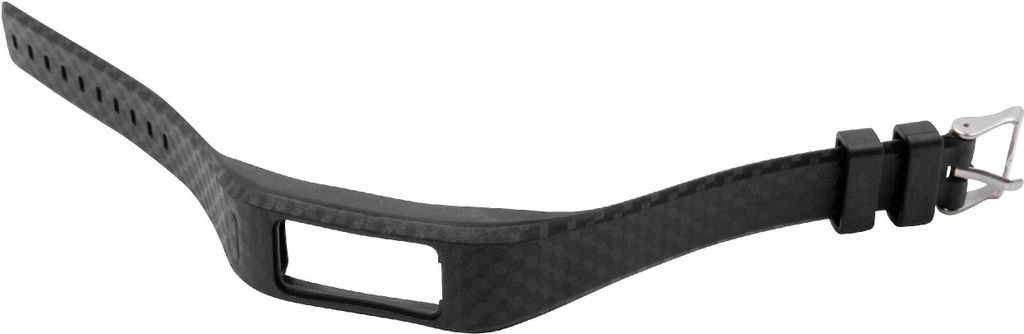 vhbw Ersatz Armband kompatibel mit Garmin Vivofit 1, 2 Fitnessuhr, Smartwatch - 17,5 - 22,5 cm Karo-Muster Silikon schwarz