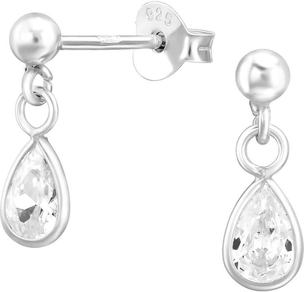 Ohrringe Ohrstecker 925 Sterling Silber mit Kugel und Produktbild 
