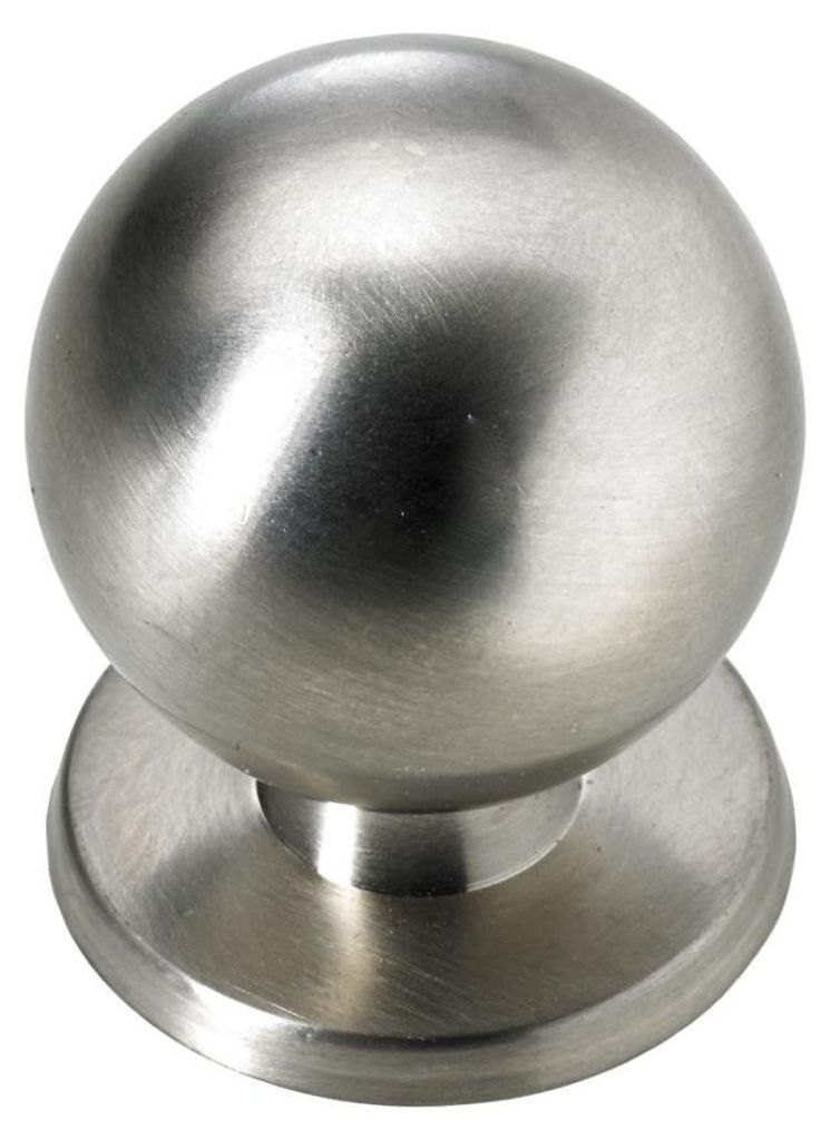 Hettich Möbelknopf Zinkdrukguss Edelstahl-Optik Ø 29,0 mm - 1 Stück