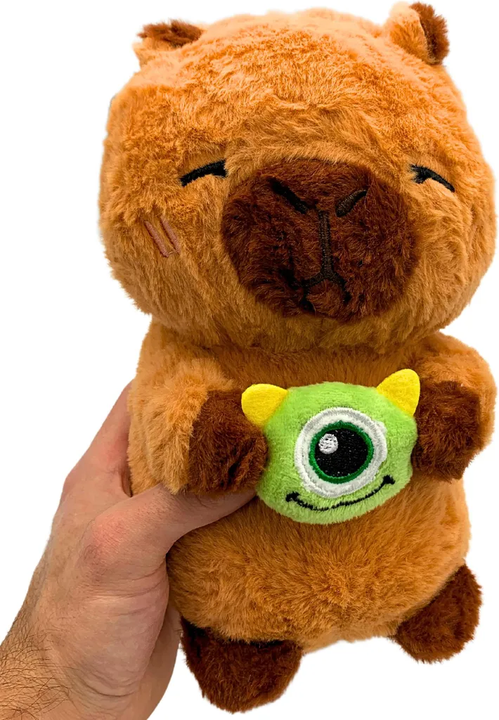 Doudou Capybara Monstre Extraterrestre Peluche de 25cm Originale Verte - 6