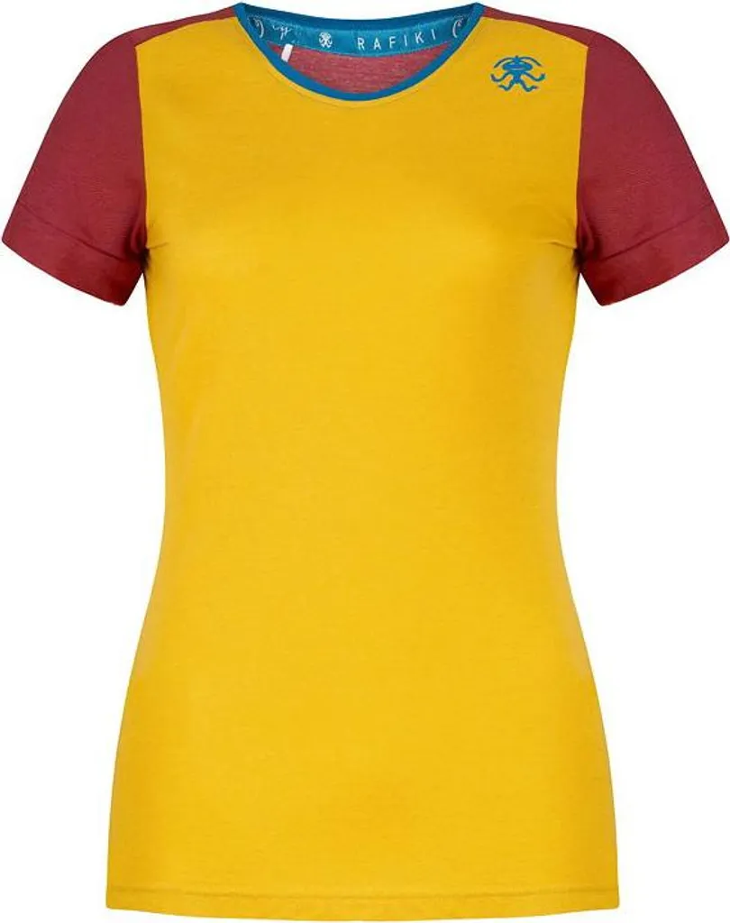 T-shirt respirant Rafiki Chulilla jaune 38 coton stretch femme confortable