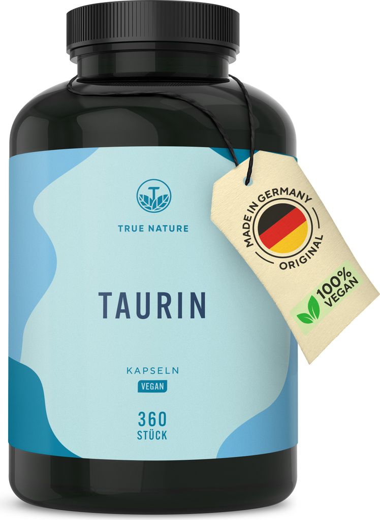 Taurin - 360 Kapseln Hochdosiert 1000mg- Vegan - (180 Tage Produktbild 
