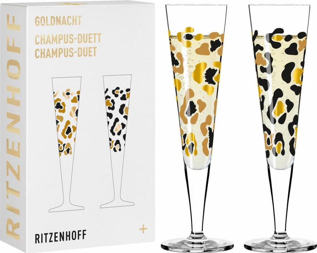 PROM Goldnacht Champagne Glass Duo A. Vasconcelos H25 Obrázok produktu 