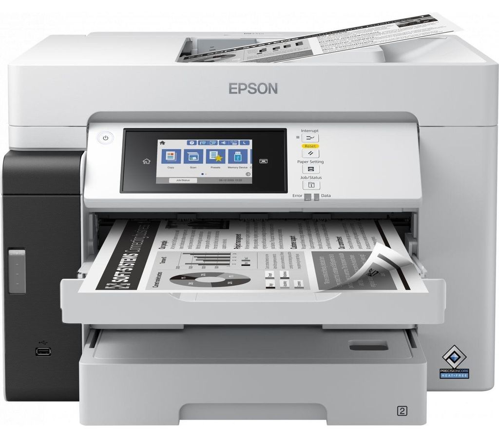 Epson M15180, Tintenstrahl, Monodruck, 4800 x 1200 DPI, A4, Direktdruck, Schwarz, Grau