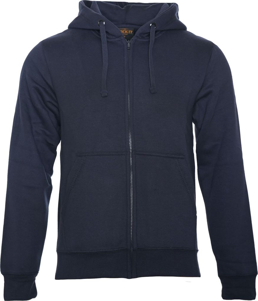 ROCK-IT Apparel Heavy Zipper Hoodie - Robuster Herren Kapuzenpullover mit Reißverschluss XXL Navy