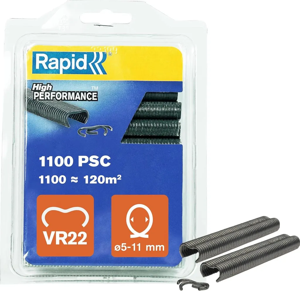 Clip Rapid per pinze per cravatte VR22, plastica grigia, 1100 pezzi - RA5001333