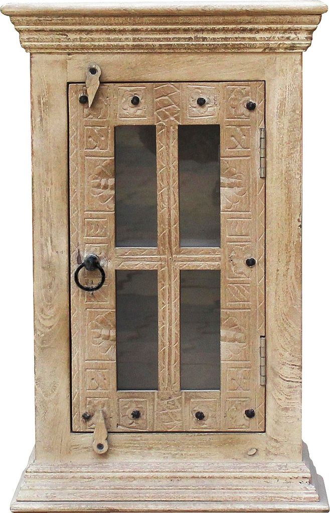 SIT Möbel Hängeschrank mit 1 Tür | Mango-Holz | natur | B 44 x T 20 x H 70 cm | 14502-01 | Serie DAIPUR