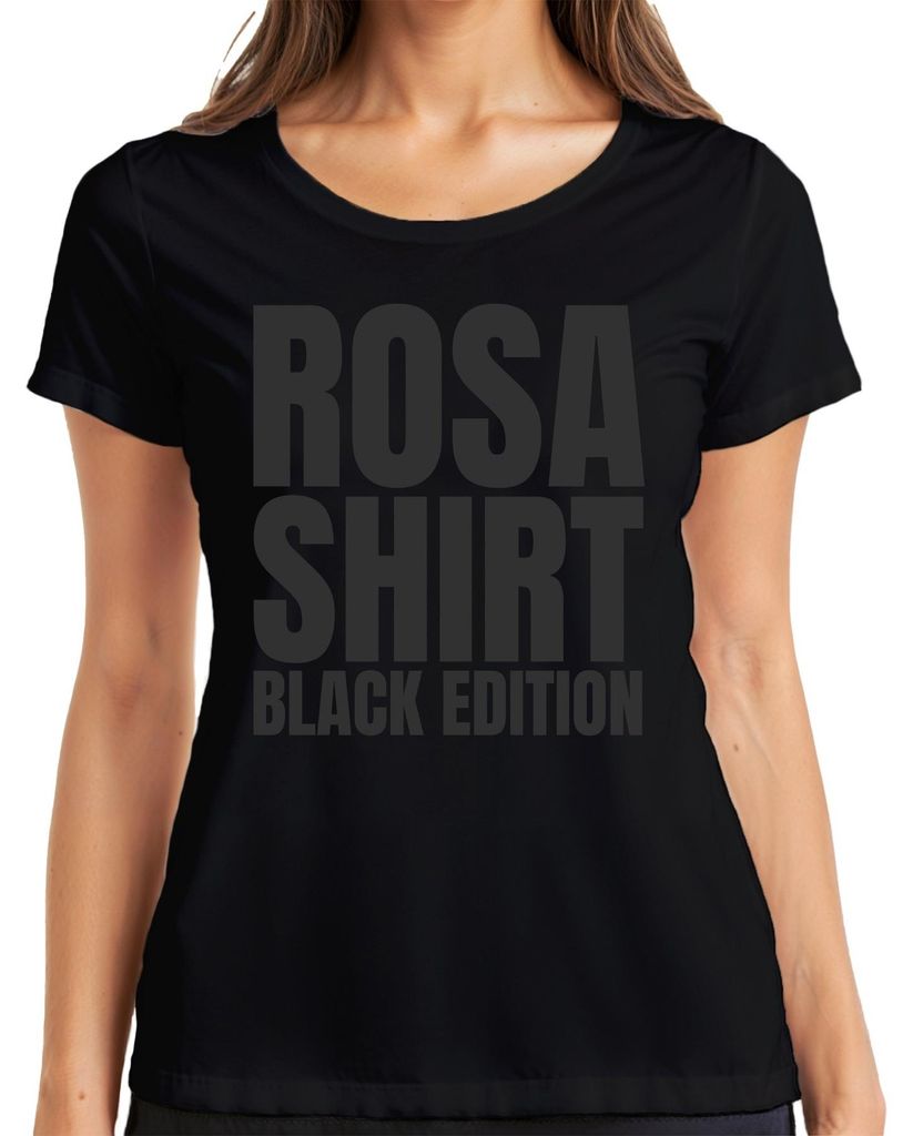 Maglietta rosa Black Edition con scritta divertente e Immagine del prodotto 
