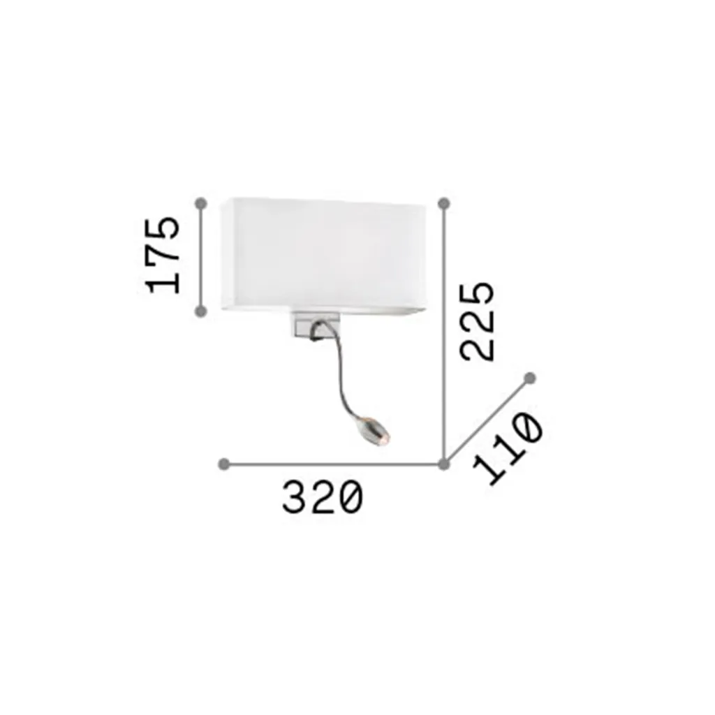 Applique murale noire moderne double éclairage E27 pour chambre hôtel - 2