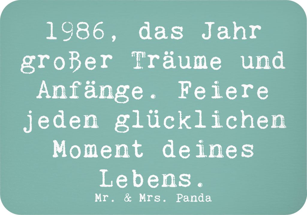 Mr. & Mrs. Panda magnet Spruch 1986 Geburtstag - Meeresbrise - Geschenk, Geburtstagsgeschenk, haftmagnet, Happy Birthday, feiern, whiteboardmagnet,...