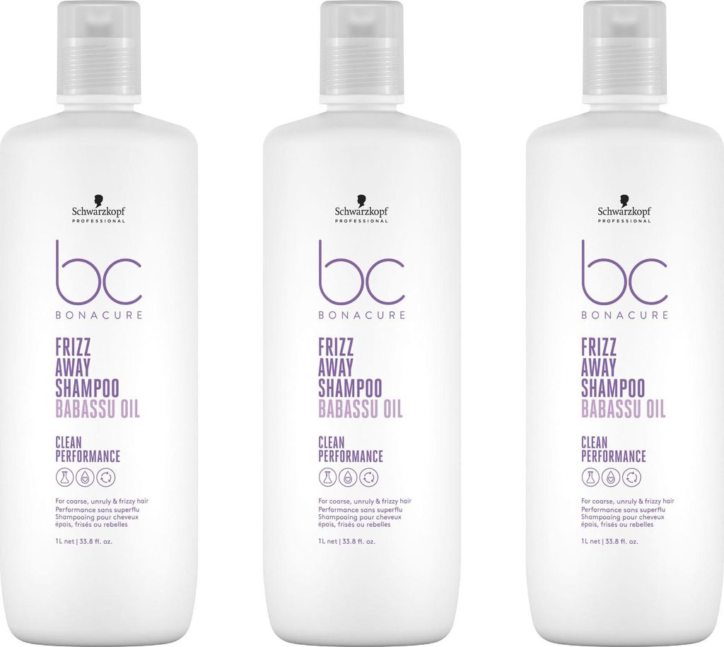 BC Bonacure Frizz Away Shampoo 3x1000 ml